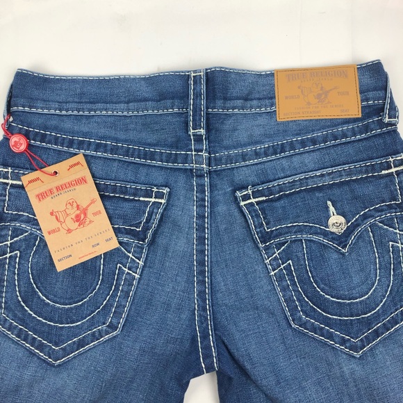 True Religion Straight Flap Natural Bit T Jeans - Picture 2 of 7